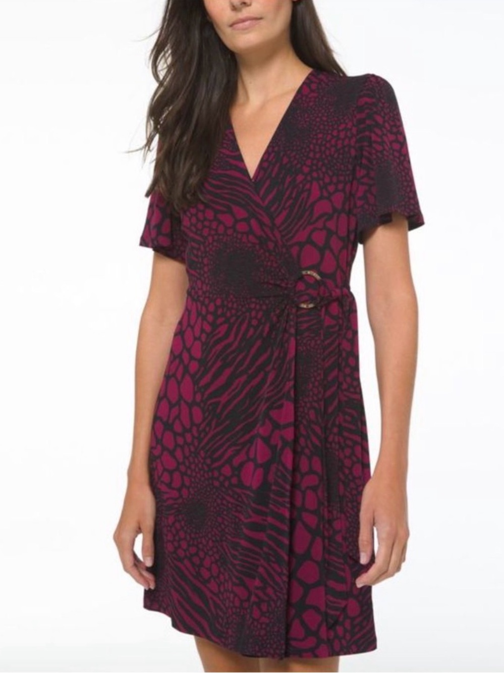 MICHAEL Michael Kors Purple & Black Printed Dress